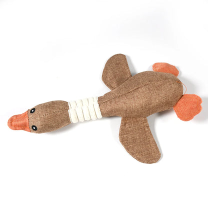 "indestructible goose dog toy," "goose chew toy for aggressive chewers," "plush goose dog toy with squeaker," "durable goose toy for dogs," "interactive goose chew toy for dogs," "squeaky goose toy for dogs," "goose toy for large dogs," "stuffed goose toy for small dogs," "goose toy for dog anxiety relief," "heavy-duty goose dog toy."