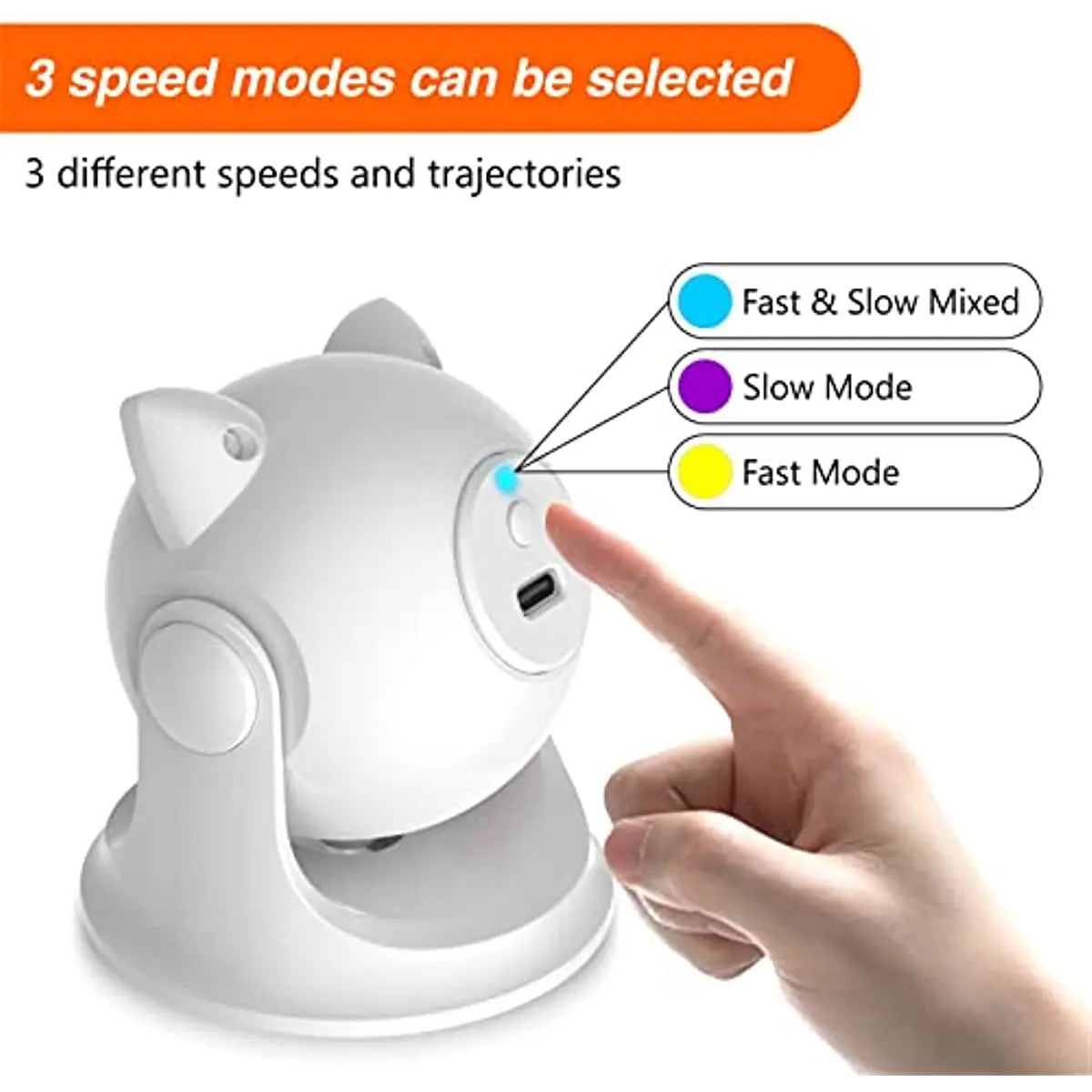 Automatic cat laser toy, Interactive laser toy for cats, Rechargeable cat laser toy, Quiet automatic laser toy for cats, Laser pointer for cats with random movement, USB laser cat toy, Pet-safe laser toy for cats